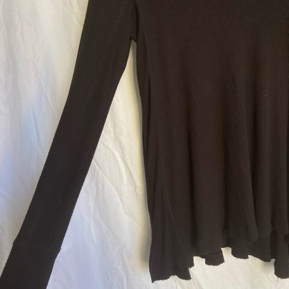 Free People we the free Waffle Knit Tunic Sweater Size Medium - Picture 5 of 9